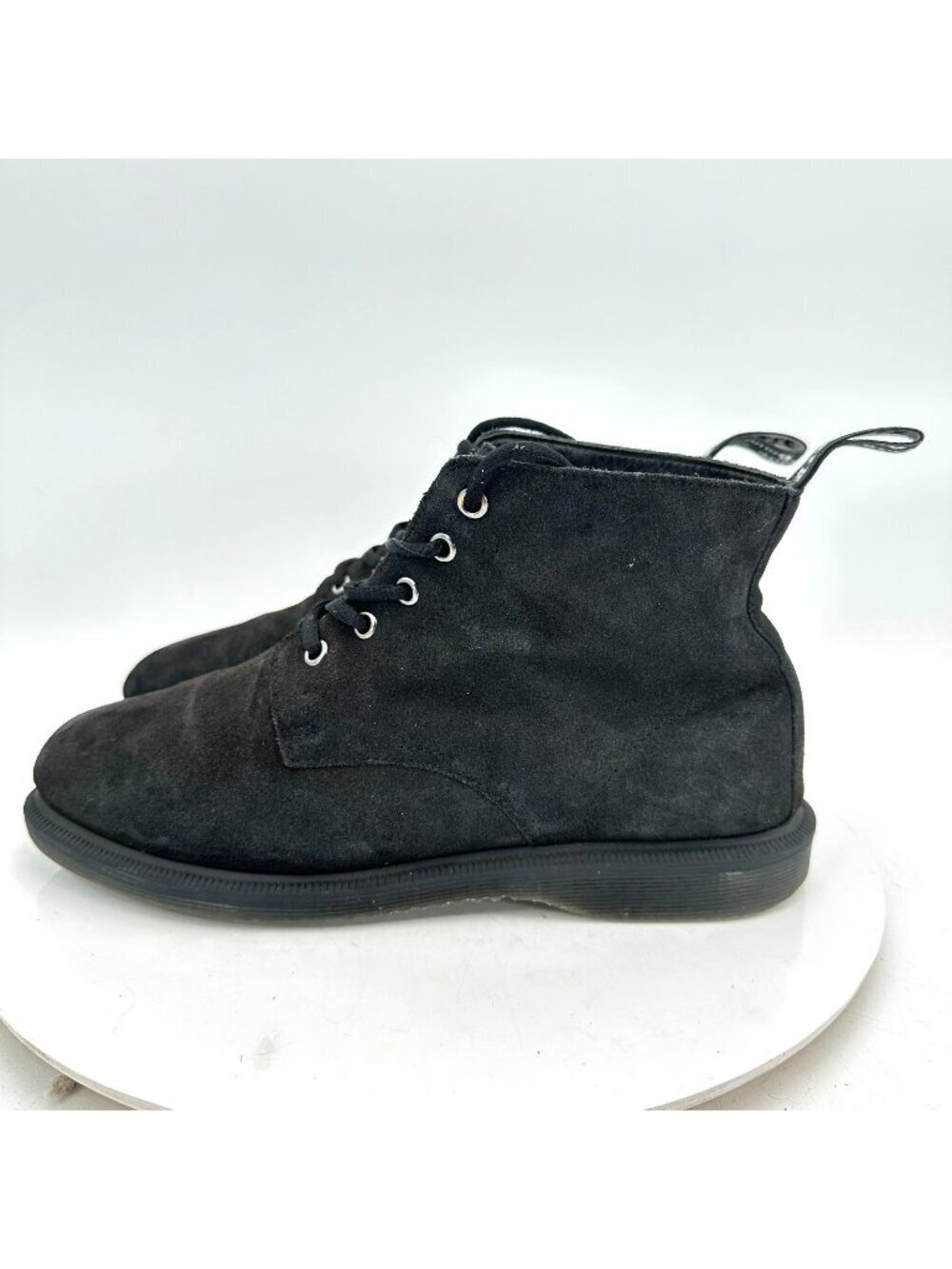 Dr. Martens Emmeline Women Size 9 Black Suede Lace Up Ankle Boots